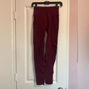 Maroon Fabletics sculptknit leggings
